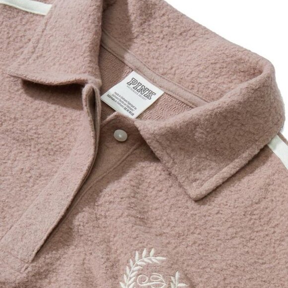 PINK Victoria's Secret Reverse Fleece Cropped Sweatshirt Size XL, XXL and L NWT - Picture 5 of 6